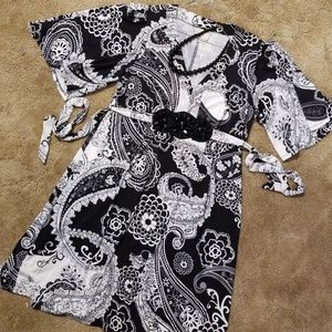 Black and White ECI Dress